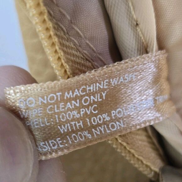 Vintage ESTEE LAUDER Sand Tote Holdall Bag Large Handles Faux Leather  Pebbles - Picture 7 of 7